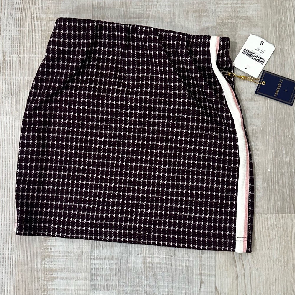 Forever 21 Black and White Plaid Mini Skirt
